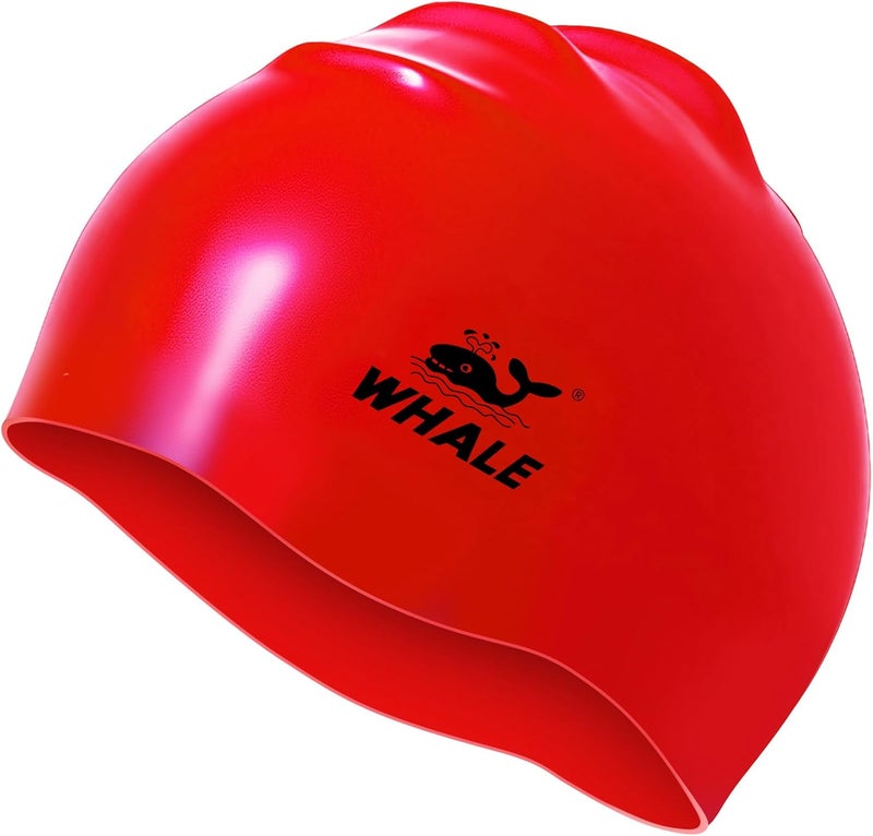 Whale Extra Large Swim Cap for Women Men Non-Slip, High Elasticity Keeps Hair Dry Unisex Large Size Suitable for Long Hair, Curly Hair and African Dreadlocks - Image 1